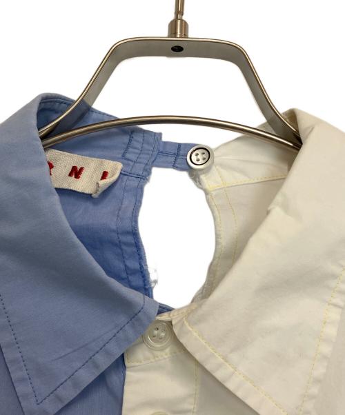 MARNI（マルニ）MARNI (マルニ) バイカラードッキングシャツ ブルー サイズ:40の古着・服飾アイテム