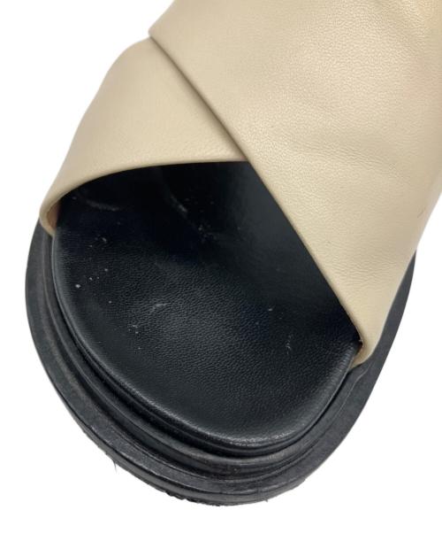 MARNI（マルニ）MARNI (マルニ) レザークロスサンダル ベージュ サイズ:37 1/2の古着・服飾アイテム