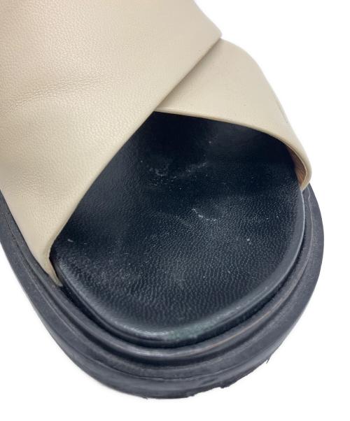 MARNI（マルニ）MARNI (マルニ) レザークロスサンダル ベージュ サイズ:37 1/2の古着・服飾アイテム