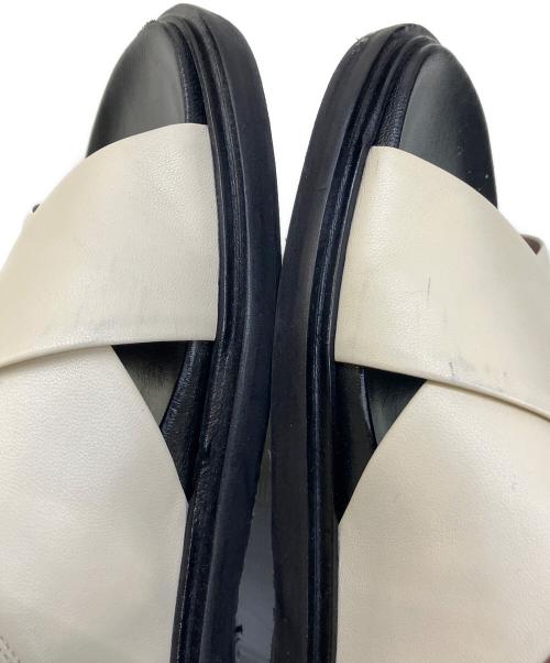 MARNI（マルニ）MARNI (マルニ) レザークロスサンダル ベージュ サイズ:37 1/2の古着・服飾アイテム