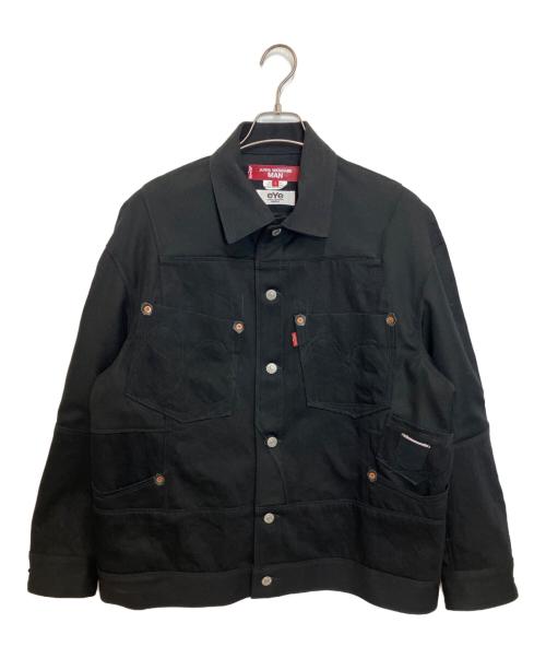 eYe COMME des GARCONS JUNYAWATANABE MAN（アイ コム デ ギャルソン ジュンヤ ワタナベ マン）eYe COMME des GARCONS JUNYAWATANABE MAN (アイ コム デ ギャルソン ジュンヤ ワタナベ マン) LEVI'S (リーバイス) 綿デニム×ウールサージ ブラック サイズ:Sの古着・服飾アイテム