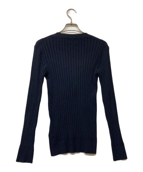SOEJU（ソージュ）SOEJU (ソージュ) ワイドリブVネックカーディガン ネイビー サイズ:Sの古着・服飾アイテム