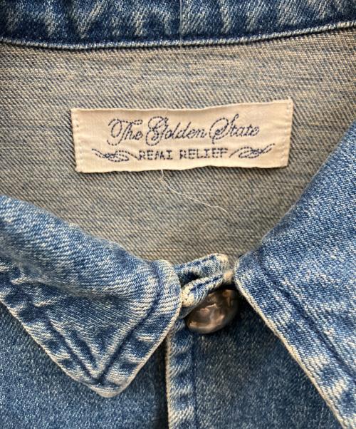 REMI RELIEF（レミレリーフ）REMI RELIEF (レミレリーフ) RAY BEAMS (レイ ビームス) 別注 コンチョシャツ ブルー サイズ:フリーの古着・服飾アイテム