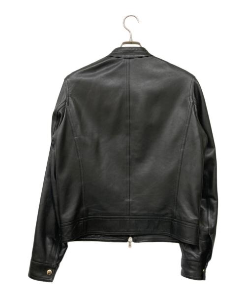 EMMETI（エンメティ）EMMETI (エンメティ) JURI ラムスキン シングル ライダース ジャケット ブラック サイズ:46の古着・服飾アイテム