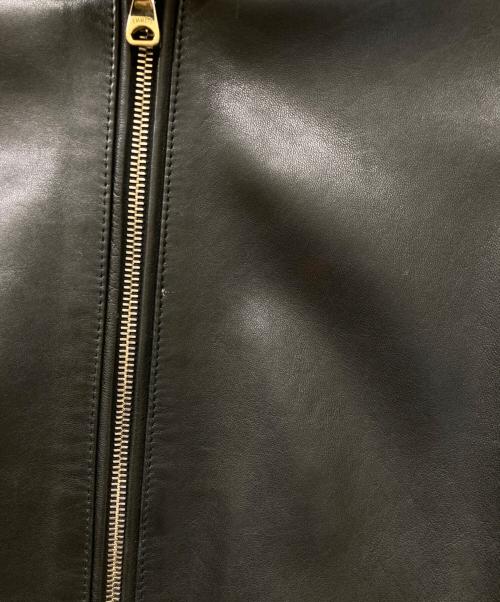 EMMETI（エンメティ）EMMETI (エンメティ) JURI ラムスキン シングル ライダース ジャケット ブラック サイズ:46の古着・服飾アイテム