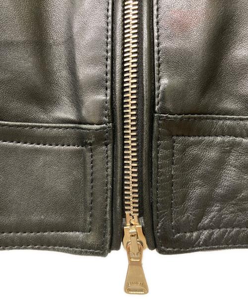 EMMETI（エンメティ）EMMETI (エンメティ) JURI ラムスキン シングル ライダース ジャケット ブラック サイズ:46の古着・服飾アイテム