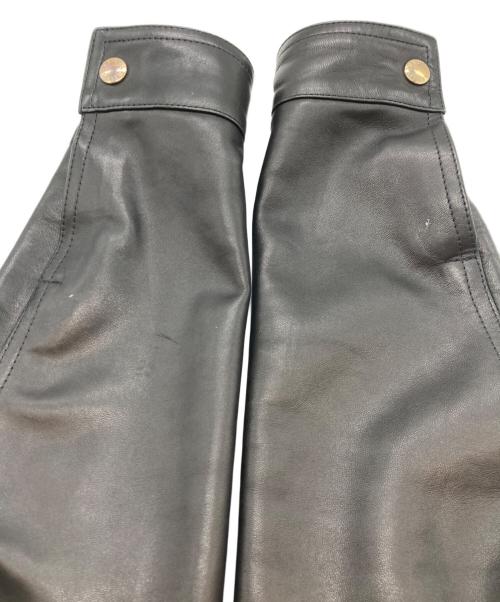 EMMETI（エンメティ）EMMETI (エンメティ) JURI ラムスキン シングル ライダース ジャケット ブラック サイズ:46の古着・服飾アイテム