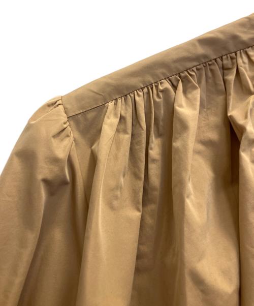 JIL SANDER（ジルサンダー）JIL SANDER (ジルサンダー) バンドカラーギャザーシャツ キャメル サイズ:SIZE 34の古着・服飾アイテム