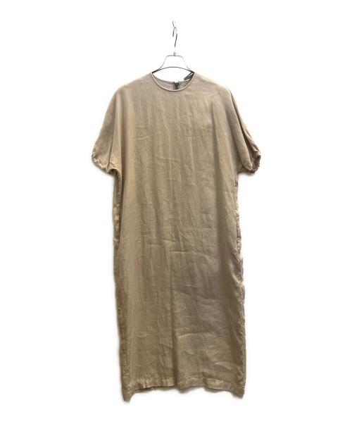 THIRD MAGAZINE（サードマガジン）THIRD MAGAZINE (サードマガジン) リネンパフスリーブワンピース グレー サイズ:3の古着・服飾アイテム