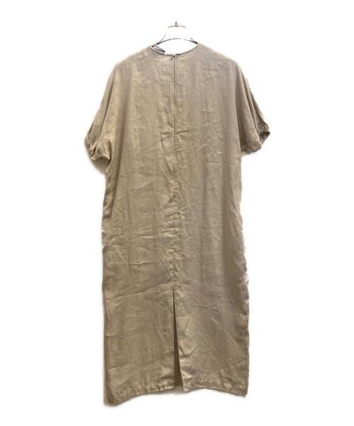 THIRD MAGAZINE（サードマガジン）THIRD MAGAZINE (サードマガジン) リネンパフスリーブワンピース グレー サイズ:3の古着・服飾アイテム