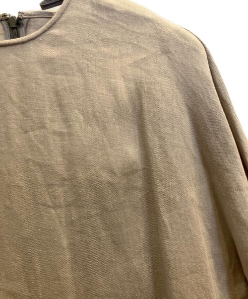 THIRD MAGAZINE（サードマガジン）THIRD MAGAZINE (サードマガジン) リネンパフスリーブワンピース グレー サイズ:3の古着・服飾アイテム