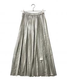 le.coeur blanc（ルクールブラン）の古着「プリーツロングスカート」｜シルバー