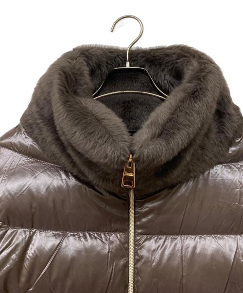 HERNO（ヘルノ）HERNO (ヘルノ) エコファー切替 ダウンジャケット ブラウン サイズ:42の古着・服飾アイテム