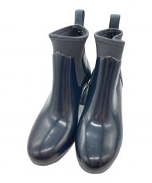 HUNTER（ハンター）の古着「リファインド グロス ミッド ヒール ブーツ」｜ネイビー