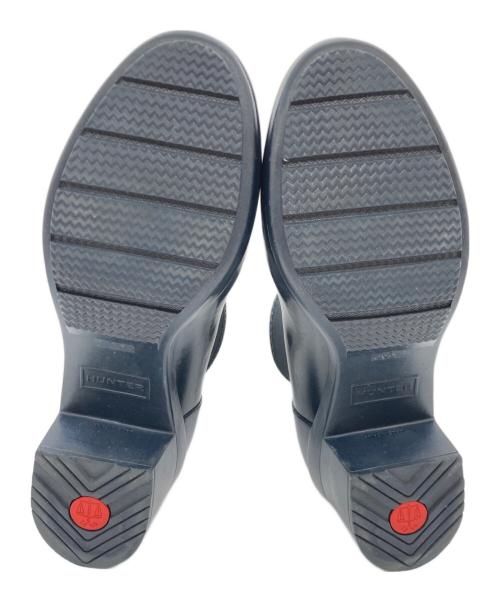 HUNTER（ハンター）HUNTER (ハンター) リファインド グロス ミッド ヒール ブーツ ネイビー サイズ:EU 38の古着・服飾アイテム