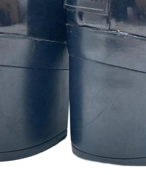 HUNTER（ハンター）HUNTER (ハンター) リファインド グロス ミッド ヒール ブーツ ネイビー サイズ:EU 38の古着・服飾アイテム