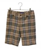 BURBERRY BLUE LABELバーバリーロンドンブルーレーベル）の古着「ノヴァチェックハーフパンツ」｜ベージュ