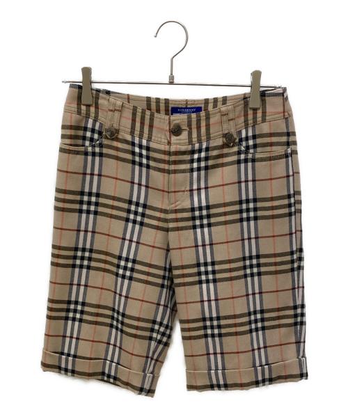 BURBERRY BLUE LABEL（バーバリーロンドンブルーレーベル）BURBERRY BLUE LABEL (バーバリーロンドンブルーレーベル) ノヴァチェックハーフパンツ ベージュ サイズ:SIZE 36の古着・服飾アイテム
