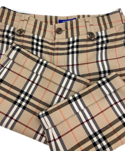 BURBERRY BLUE LABEL（バーバリーロンドンブルーレーベル）BURBERRY BLUE LABEL (バーバリーロンドンブルーレーベル) ノヴァチェックハーフパンツ ベージュ サイズ:SIZE 36の古着・服飾アイテム