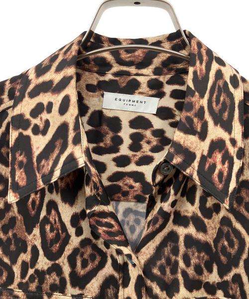 EQUIPMENT（エキップモン）EQUIPMENT (エキップモン) レオパード柄シャツ ブラウン サイズ:XSの古着・服飾アイテム