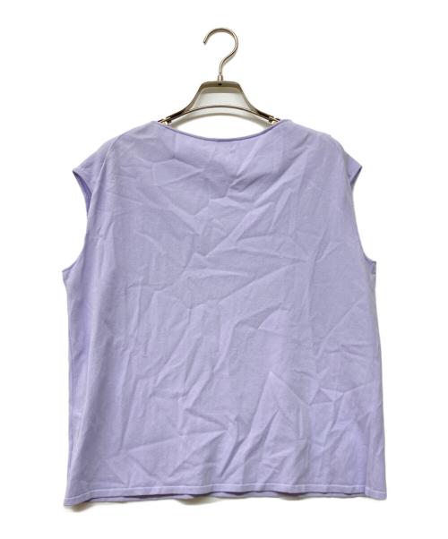 theory（セオリー）theory (セオリー) Wooster Crepe Knit Boat Neck Top ソフトアイリス サイズ:Sの古着・服飾アイテム