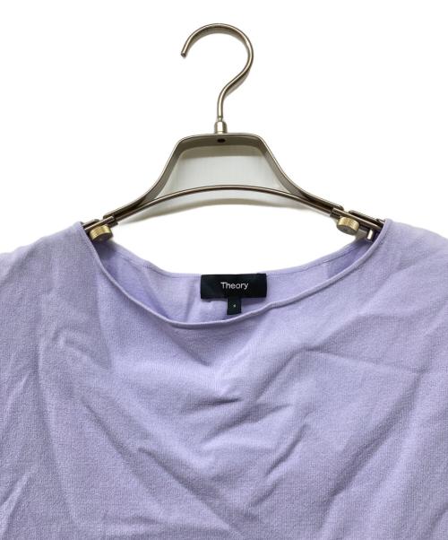 theory（セオリー）theory (セオリー) Wooster Crepe Knit Boat Neck Top ソフトアイリス サイズ:Sの古着・服飾アイテム