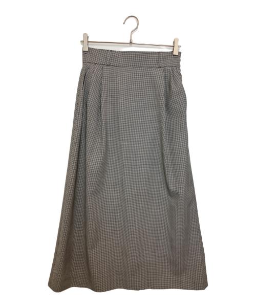 MIU MIU（ミュウミュウ）MIU MIU (ミュウミュウ) ロングスカート ミニハウンドトゥース サイズ:40の古着・服飾アイテム