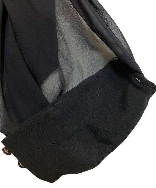 GUCCI（グッチ）GUCCI (グッチ) シアーボリュームスリーブブラウス ブラック サイズ:36の古着・服飾アイテム