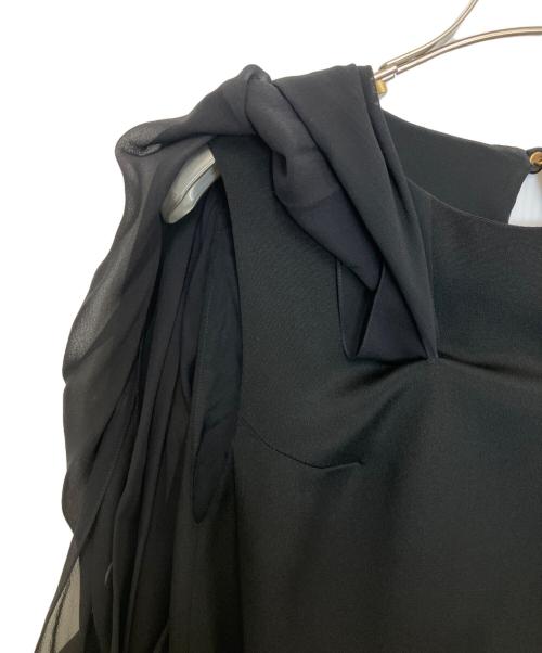 GUCCI（グッチ）GUCCI (グッチ) シアーボリュームスリーブブラウス ブラック サイズ:36の古着・服飾アイテム