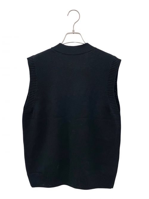 CHANEL（シャネル）CHANEL (シャネル) カメリアボタン カシミヤ ニット ベスト ブラック サイズ:36の古着・服飾アイテム