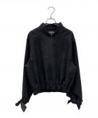 CHANELシャネル）の古着「ストレッチ ウール フランネルブラウス」｜チャコールグレー