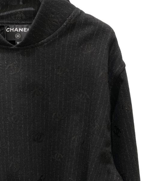 CHANEL（シャネル）CHANEL (シャネル) ストレッチ ウール フランネルブラウス チャコールグレー サイズ:36の古着・服飾アイテム