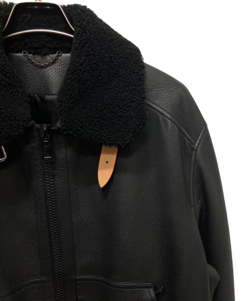 LOUIS VUITTON（ルイ ヴィトン）LOUIS VUITTON (ルイ ヴィトン) 24SS ディアスキン アビエーター ボア ボンバージャケット ブラック サイズ:52の古着・服飾アイテム