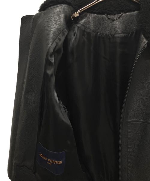 LOUIS VUITTON（ルイ ヴィトン）LOUIS VUITTON (ルイ ヴィトン) 24SS ディアスキン アビエーター ボア ボンバージャケット ブラック サイズ:52の古着・服飾アイテム