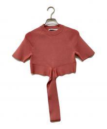T ALEXANDER WANG（ティーアレクサンダーワン）の古着「クロップドニット」｜ピンク