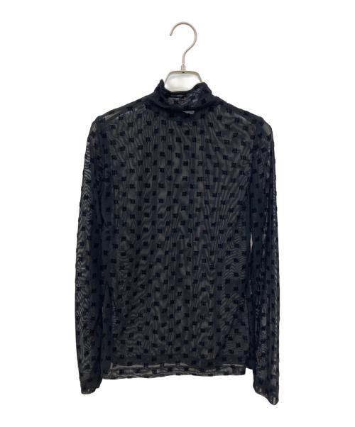 MISBHV（ミスビヘイブ）MISBHV (ミスビヘイブ) モノグラムメッシュタートルカットソー ブラック サイズ:Lの古着・服飾アイテム