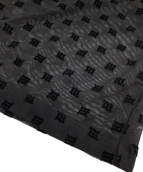 MISBHV（ミスビヘイブ）MISBHV (ミスビヘイブ) モノグラムメッシュタートルカットソー ブラック サイズ:Lの古着・服飾アイテム