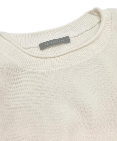 theory luxe（セオリーリュクス）theory luxe (セオリーリュクス) リブニット ホワイト サイズ:38の古着・服飾アイテム