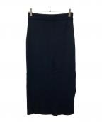 THREE DOTSスリードッツ）の古着「ニットスカート」｜ブラック