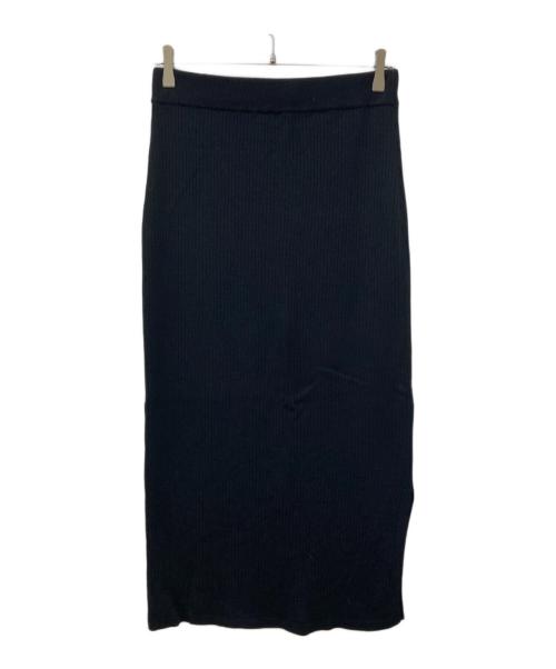 THREE DOTS（スリードッツ）THREE DOTS (スリードッツ) ニットスカート ブラック サイズ:Mの古着・服飾アイテム