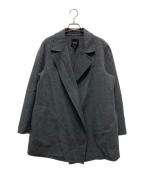 theoryセオリー）の古着「ウールカシミヤラップコート」｜チャコールメランジ