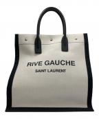 Saint Laurent Parisサンローランパリ）の古着「RIVE GAUCHE/トートバッグ」｜アイボリー×ブラック