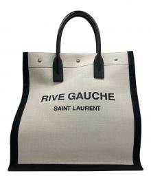 Saint Laurent Paris（サンローランパリ）の古着「RIVE GAUCHE/トートバッグ」｜アイボリー×ブラック