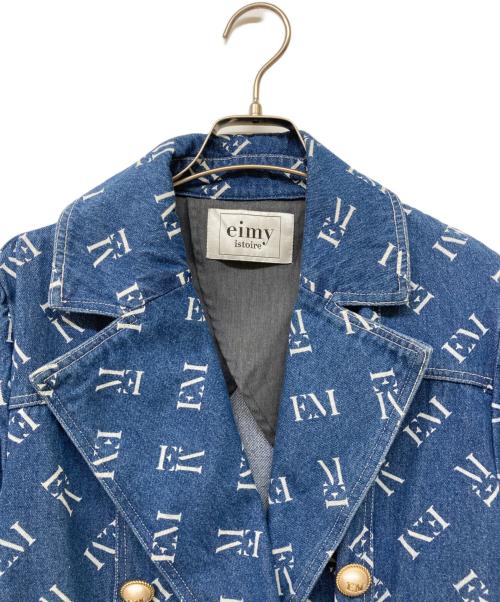 eimy istoire（エイミーイストワール）eimy istoire (エイミーイストワール) pearlデニムトレンチコート ブルー サイズ:Sの古着・服飾アイテム