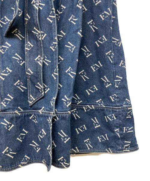 eimy istoire（エイミーイストワール）eimy istoire (エイミーイストワール) pearlデニムトレンチコート ブルー サイズ:Sの古着・服飾アイテム