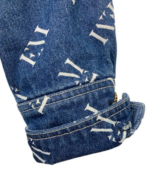 eimy istoire（エイミーイストワール）eimy istoire (エイミーイストワール) pearlデニムトレンチコート ブルー サイズ:Sの古着・服飾アイテム