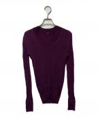VERMEIL par ienaヴェルメイユ パー イエナ）の古着「ONTARIOVネックプルオーバー」｜パープル