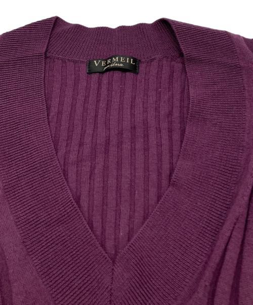 VERMEIL par iena（ヴェルメイユ パー イエナ）VERMEIL par iena (ヴェルメイユ パー イエナ) ONTARIOVネックプルオーバー パープル サイズ:ーの古着・服飾アイテム