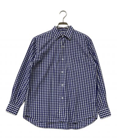 comoli コモリ　チェック　シャツ　ブルー系　サイズ　1 美品 中古・古着通販】COMOLI (コモリ) ギンガムチェックコモリシャツ
