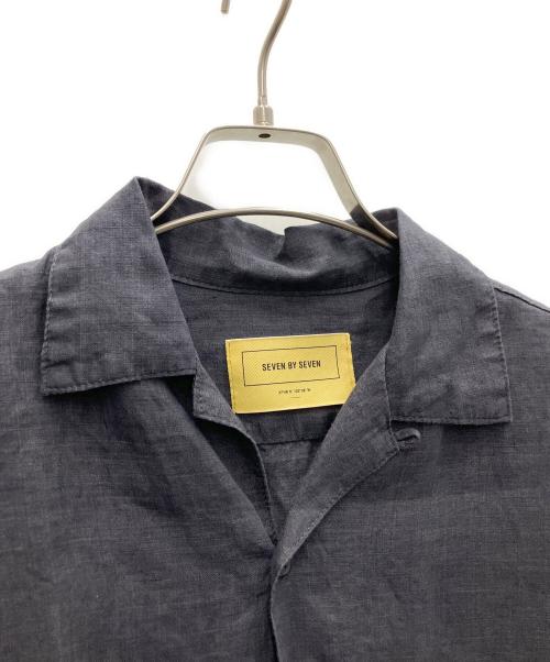 seven by seven（セブンバイセブン）SEVEN BY SEVEN (セブンバイセブン) OPEN COLLAR SHIRTS S/S ネイビー サイズ:XSの古着・服飾アイテム